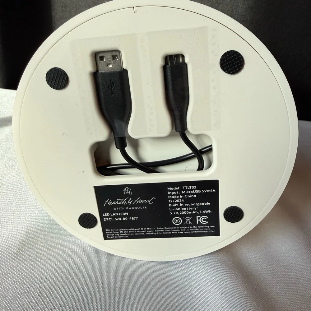 Hearth & Hand LED White Lantern (Rechargeable) NIB